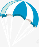 蓝色条纹降落伞素材