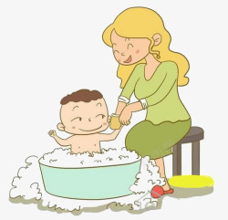 开心宝宝洗澡素材