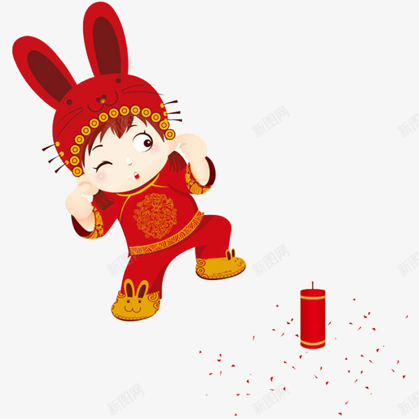 放鞭炮的小孩png免抠素材_88icon https://88icon.com PNG 免费PNG 卡通 可爱 萌