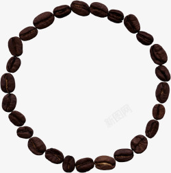 黑色咖啡豆圆环素材