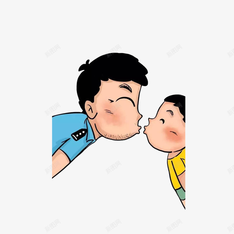 卡通跟爸爸嘟嘴亲吻的小孩psd免抠素材_88icon https://88icon.com 亲吻 卡通小男孩 卡通手绘 嘟嘟嘴 警察爸爸