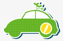 绿色汽车健康生活元素素材
