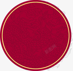 砖红圆环背景素材