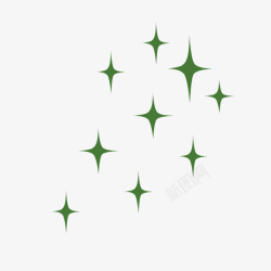 绿色纯色背景绿色星星高清图片