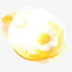 渐变黄色圆环素材