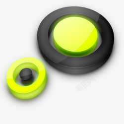 水晶超清绿色按钮素材