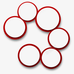 创意简约红色圆环背景素材