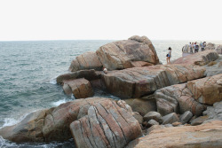 海边大岩石素材