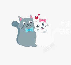 爱情卡通可爱小动物装饰爱情动物素材