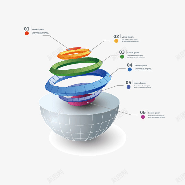 彩色圆环半球产品信息ppt元素png免抠素材_88icon https://88icon.com ppt 产品信息 元素 半球 圆环 彩色