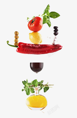 水果蔬菜橄榄油葡萄酒平衡性素材