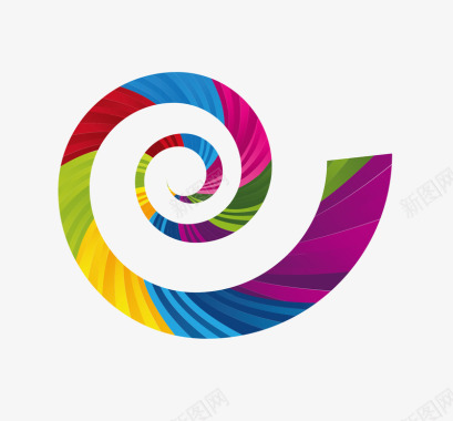 创意商务logo螺旋圆环矢量图图标图标