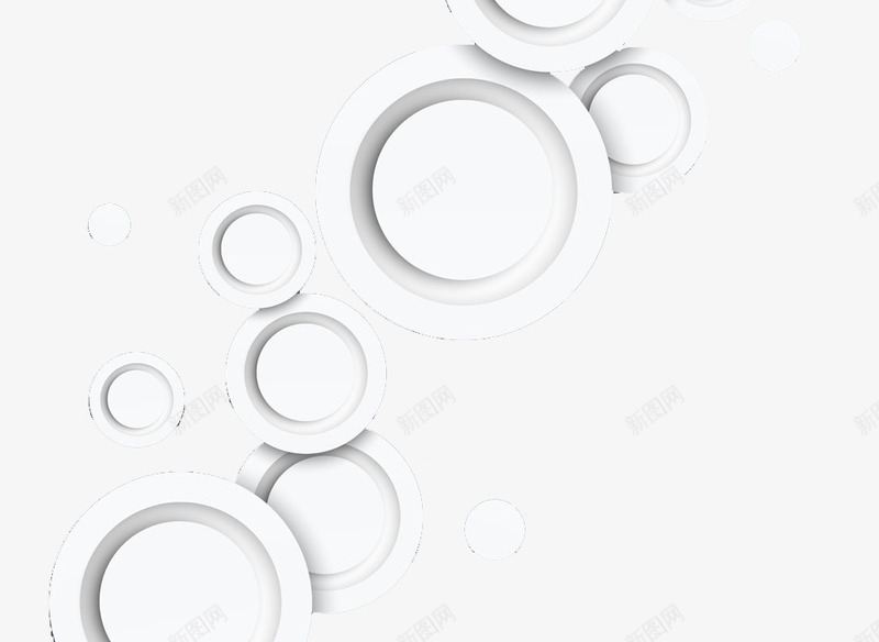 白色圆环图案png免抠素材_88icon https://88icon.com 圆形 圆环 白色圆环 立体图案