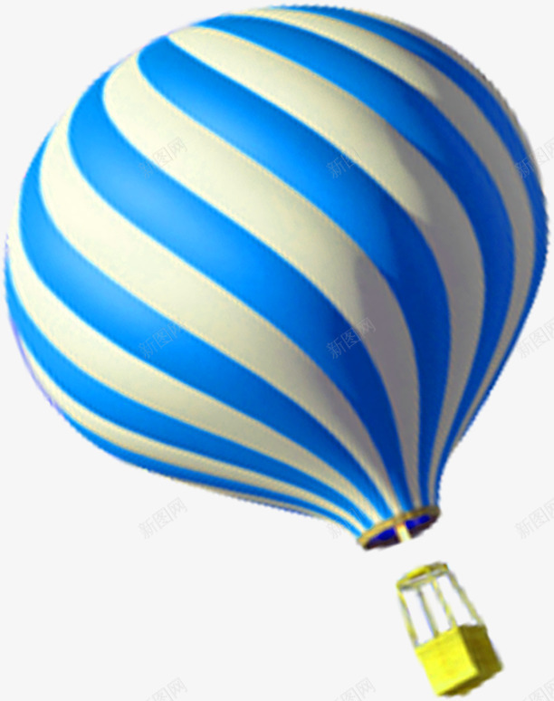 蓝色卡通条纹热气球png免抠素材_88icon https://88icon.com 卡通 条纹 热气球 蓝色 设计
