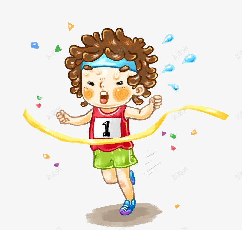 卡通比赛中喘气的小孩png免抠素材_88icon https://88icon.com 卡通 卡通小孩 喘气 喘气的小孩 比赛中