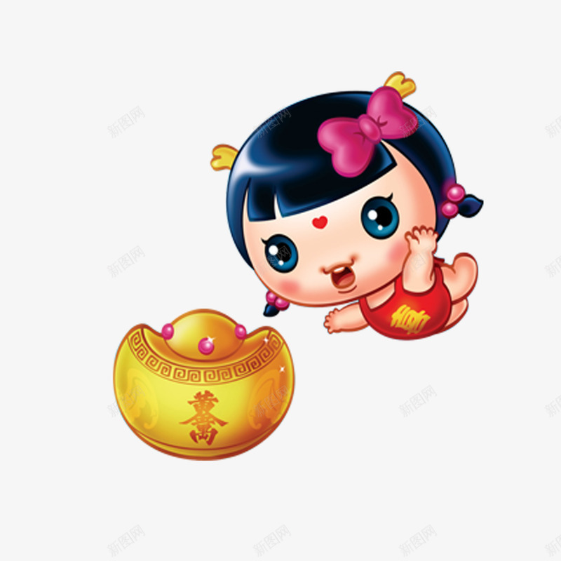 卡通小孩png免抠素材_88icon https://88icon.com 中国明间艺术 善财童子 年画 手绘