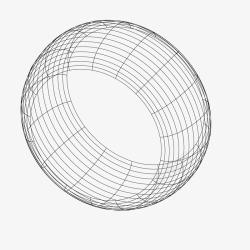 空间网格圆环矢量图素材
