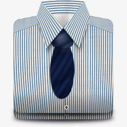 条纹衬衫png免抠素材_88icon https://88icon.com 时尚 竖条纹 纽扣 蓝色 领带