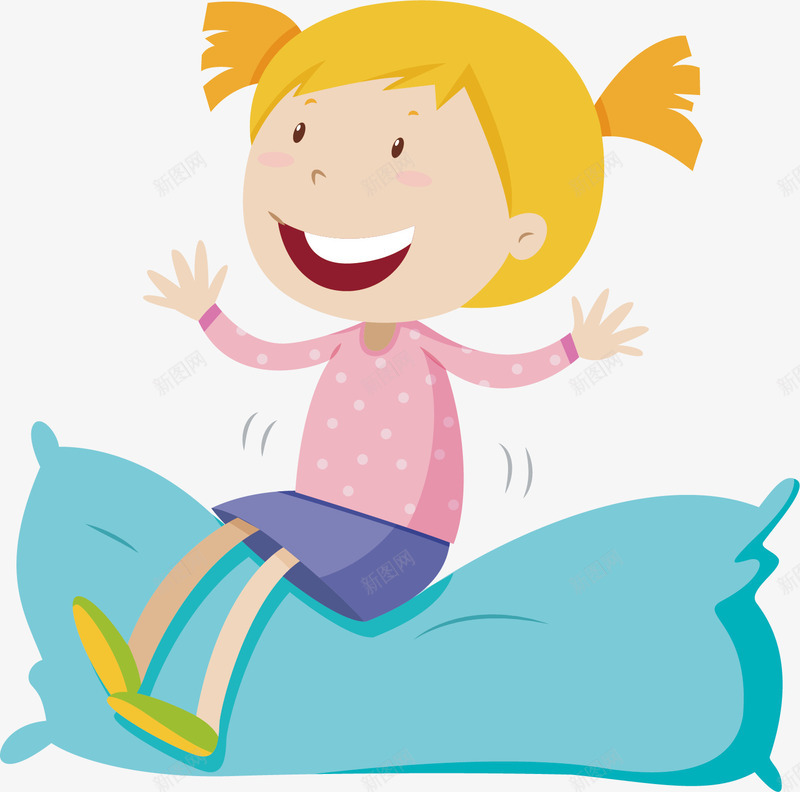 坐在枕头上的女孩矢量图ai免抠素材_88icon https://88icon.com 创意 卡通 女孩 手绘 枕头 水彩 设计 矢量图