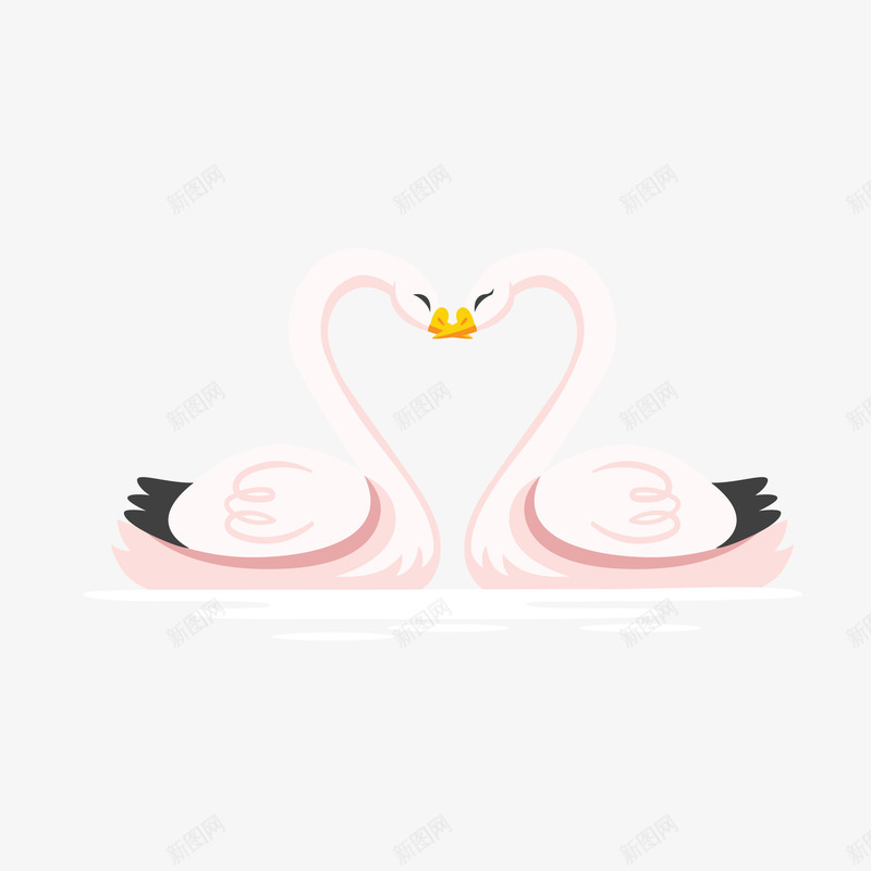 卡通爱情天鹅png免抠素材_88icon https://88icon.com 卡通 卡通动物 卡通的 可爱 可爱动物 可爱的动物 天鹅 爱情 粉红天鹅 表白
