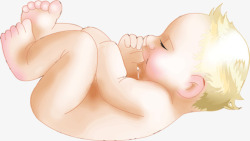 躺着的婴儿蜷缩的婴儿高清图片