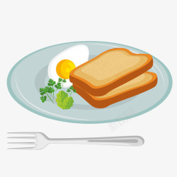 早餐餐具美味营养早餐矢量图高清图片