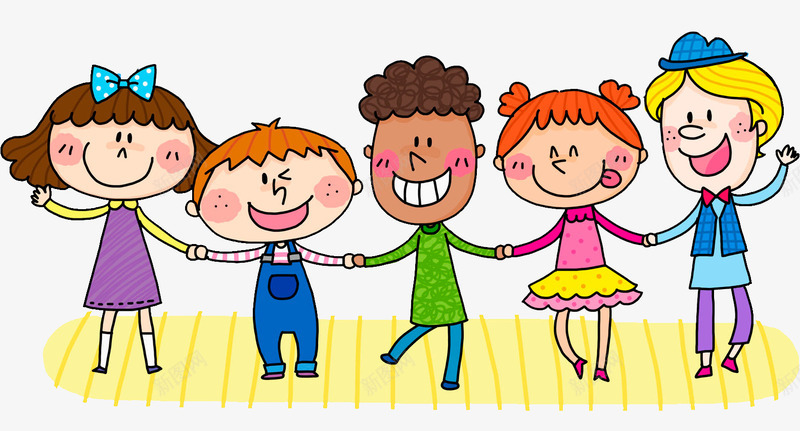 彩色手绘儿童卡通插画png免抠素材_88icon https://88icon.com 儿童节 彩色 手绘 穿着 纹理 节日 质感 跳舞