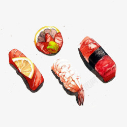 虾肉卷各种虾肉手绘画合集片高清图片