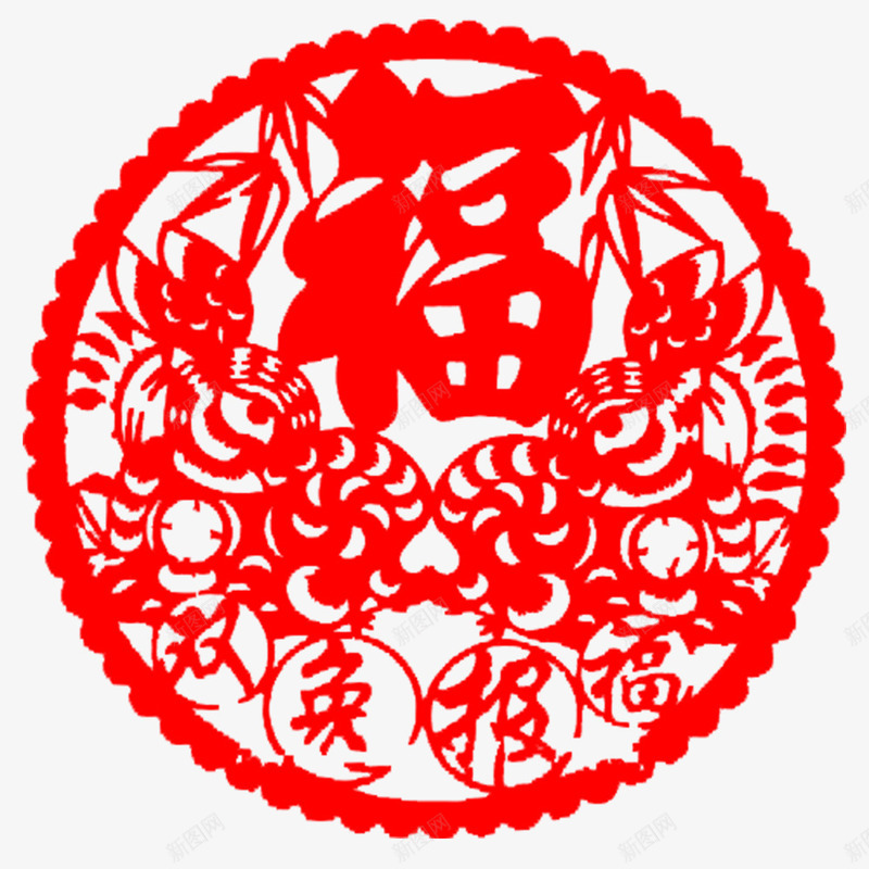 福到了剪纸窗花png免抠素材_88icon https://88icon.com 剪纸 工艺 新年快乐 春节 窗花 红色 艺术 过年