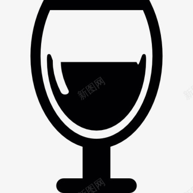 葡萄酒的水晶杯图标图标