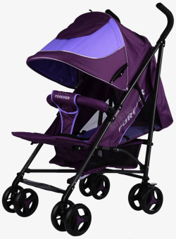 紫色婴儿推车素材