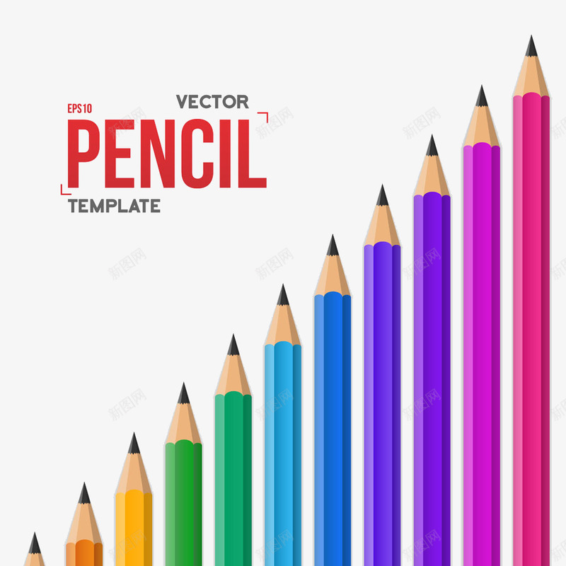各种颜色的铅笔png免抠素材_88icon https://88icon.com 办公 学习 彩色铅笔 笔