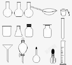 各种实验仪器手绘画素材