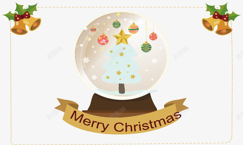 精美的圣诞球png免抠素材_88icon https://88icon.com merryChristma merryChristmas 圣诞球 圣诞节 水晶球 矢量png 金色铃铛