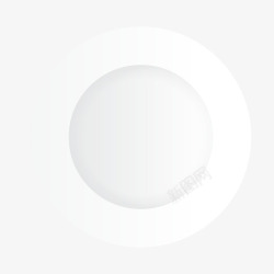 餐具插画白色圆弧盘子元素高清图片