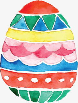 艺术条纹手绘彩蛋矢量图素材