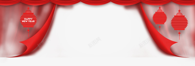 幕布灯笼png免抠素材_88icon https://88icon.com 幕布 春节 红色 过年