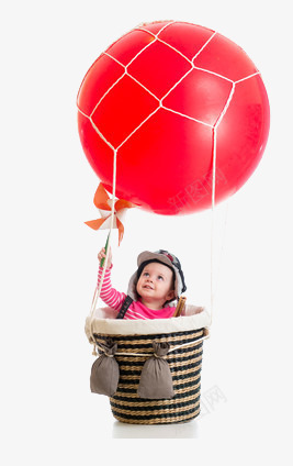 小孩在热气球里拍照png免抠素材_88icon https://88icon.com 可爱 室内 相片 红色
