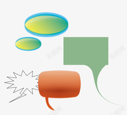语音对话气泡创意标签对话框矢量图图标图标