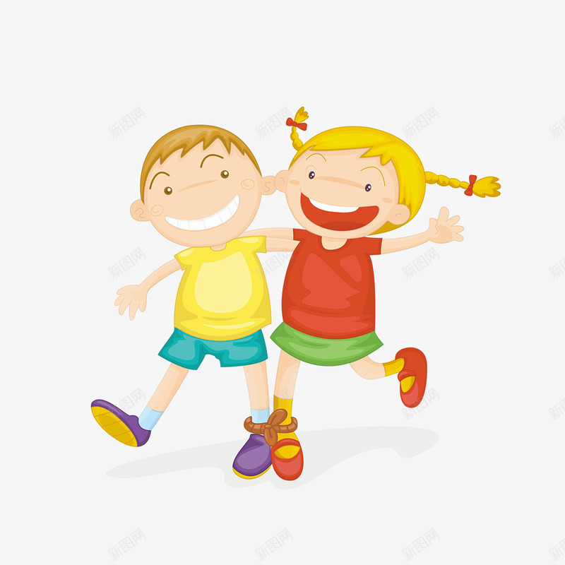 彩色儿童玩游戏png免抠素材_88icon https://88icon.com 光泽 反光 发型 彩色 微笑 手绘 游戏 质感 鞋子