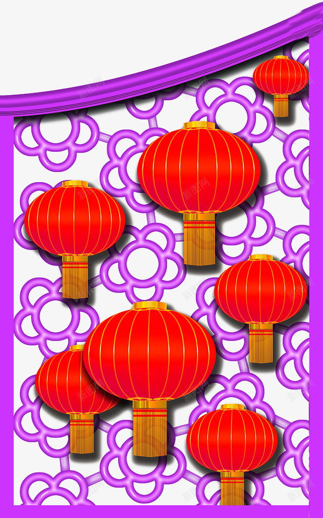 灯笼梅花png免抠素材_88icon https://88icon.com 中国风过年素材 新年素材 立体梅花 立体灯笼 背景素材