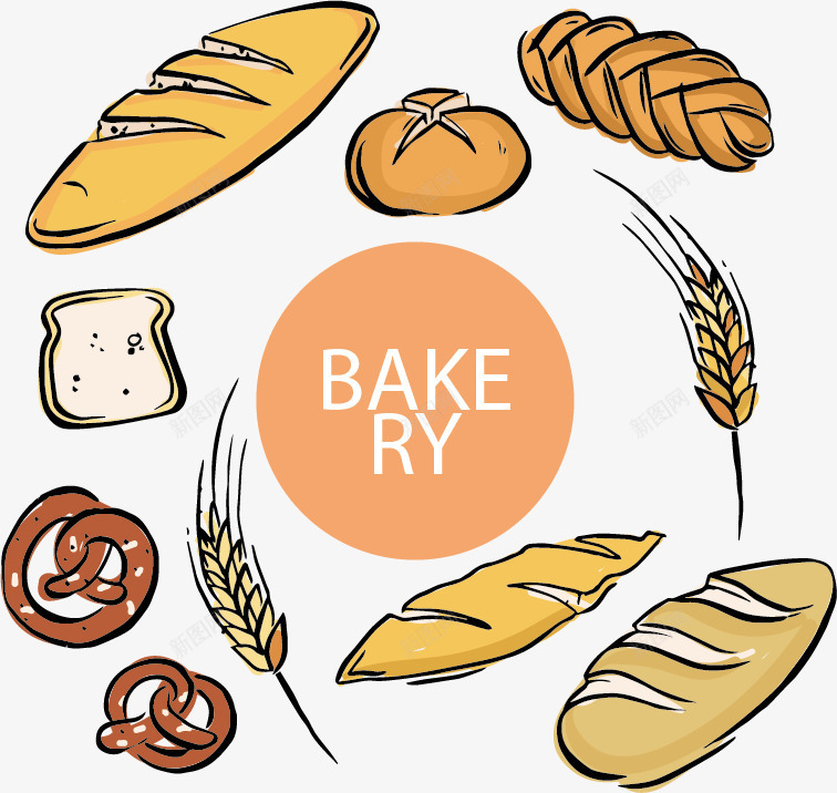 彩绘面包png免抠素材_88icon https://88icon.com 切片面包 德国面包 烘培 面包 食物 麦穗