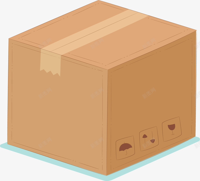 封装好的快递纸箱png免抠素材_88icon https://88icon.com 包装箱 快递箱 快递纸箱 电商快递 矢量png 纸箱