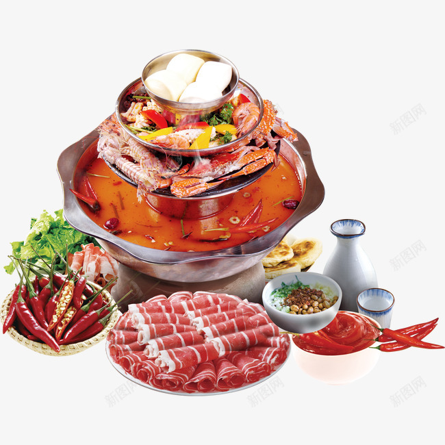 火锅和食材png免抠素材_88icon https://88icon.com 佳肴 激情 火锅 美味 食材