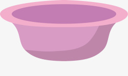卡通紫色婴儿洗澡盆素材