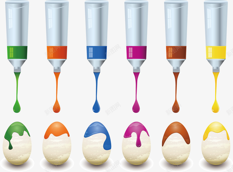 各种颜色的颜料滴在鸡蛋上面png免抠素材_88icon https://88icon.com 卡通 可爱 简笔画 颜料