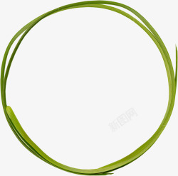 绿色叶子圆环素材
