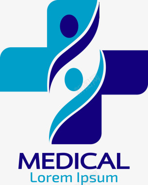 大病医疗图标蓝色logo图标图标