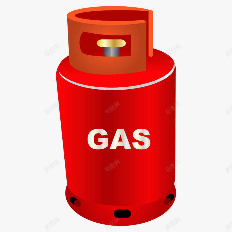 煤气罐红色png免抠素材_88icon https://88icon.com GAS 储气罐 厨房用品 煤气罐 生活用品 红色