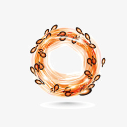 圆环发光圆环投影装饰图案矢量图素材